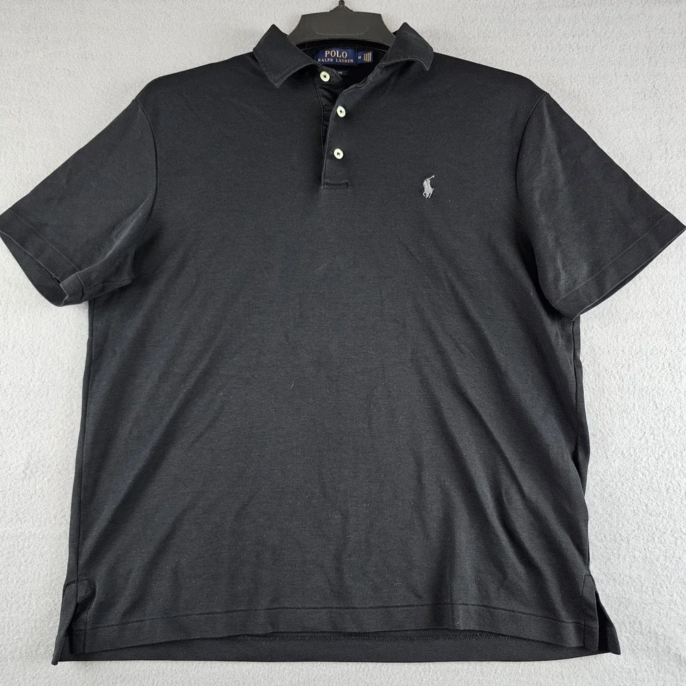 polo ralph‎ lauren shirt mens medium m black small pony classic fit